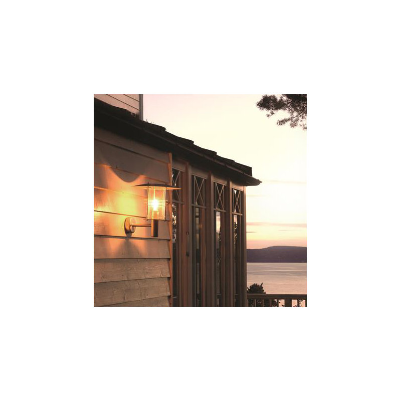 Outdoor Armed Sconce, 38cm H x 35cm W x 28.5cm D, Black