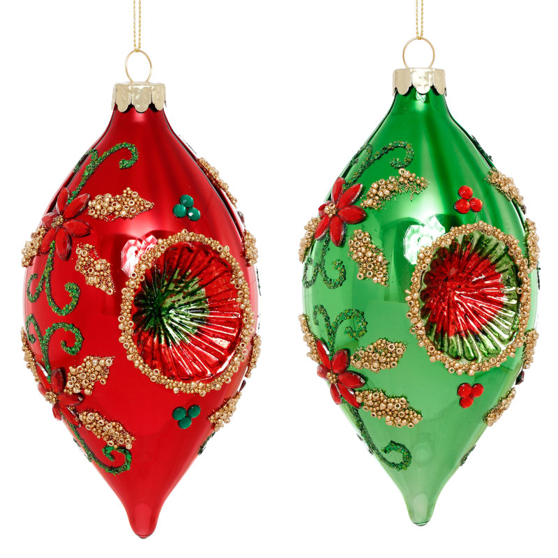 Ornement en forme de fleuron réfléchissant le poinsettia, boîte de 6 à 6 pouces