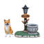 Jardinières décoratives en résine, décoration de jardin pour chien Akita rustique