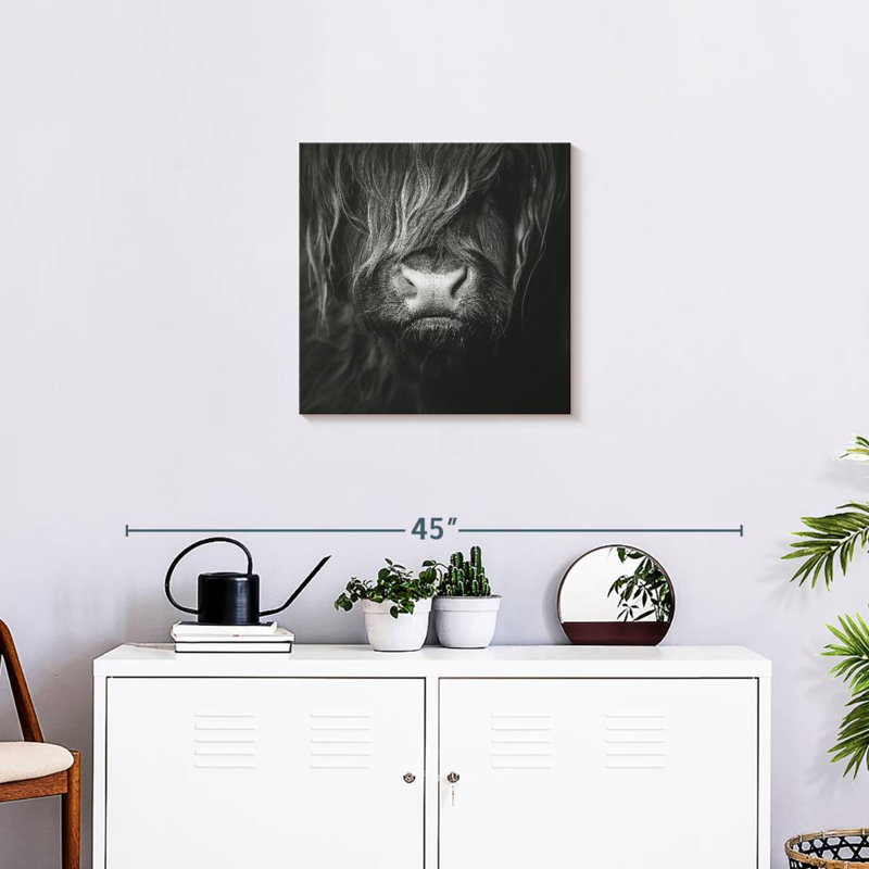 Brampt Highland Cow Face, 20" H x 20" W