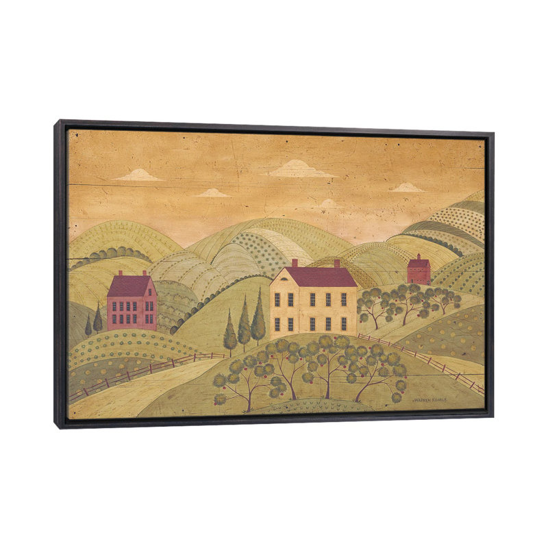 Burnt Hills - reproduction d'art murale encadrée, H 26 po x l 40 po, Reproduction encadrée sans passe-partout, Noir patiné