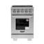 24 in. 2.5 cu. ft. Propane Gas Range and Convection Oven in Stainless Steel with True Simmer Burners-811242989
