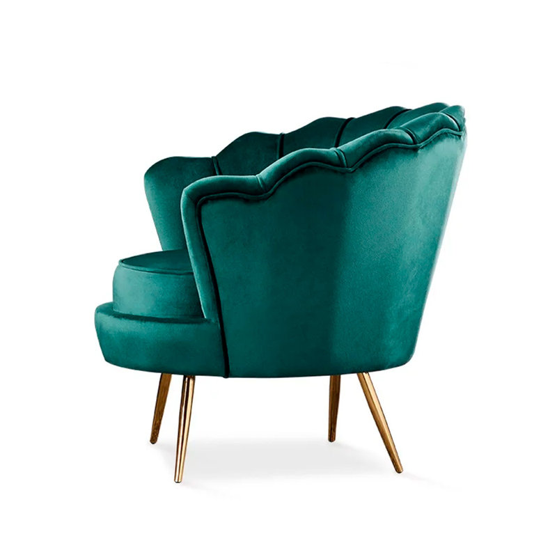 Méridienne 32,5 po, Velours vert