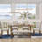 6-Piece Farmhouse Dining Table Set with 72" Wood Rectangular Table and Bench-1949076509-1949076706