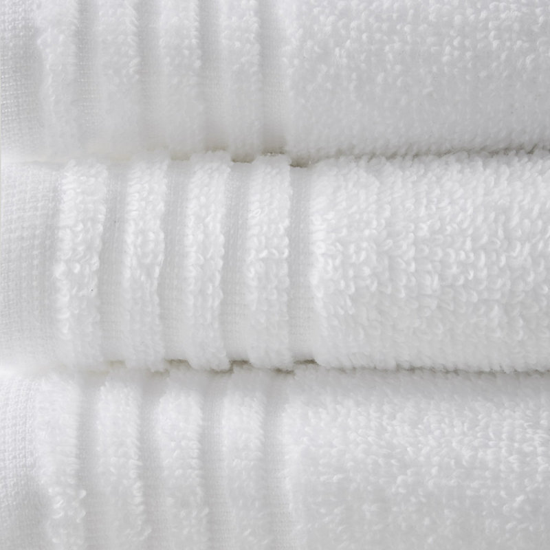 100% Cotton Quick Dry 12 Piece Bath Towel Set, White