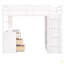 Lit mezzanine simple avec tiroirs, bureau et garde-robe