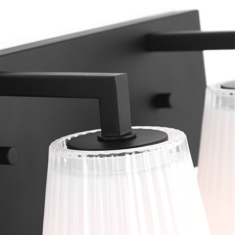 Meuble-lavabo moyen Upson de Génération Éclairage , H 7,75 po x l 12 po x P 6,25 po, Nuit noire, Deux lumières