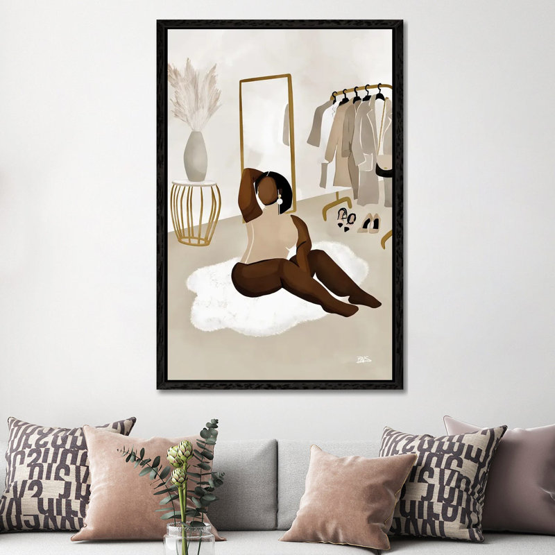 Dena by Bria Nicole - Print on Canvas, 152.5 cm H x 101.5 cm W, Black Framed Canvas