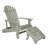 Anette Plastic Folding Adirondack Chair with Ottoman-867373340