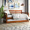 Lit de jour en bois Alexz avec lit gigogne escamotable, matelas non inclus