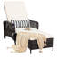 200 cm Long Single Chaise with Cushions