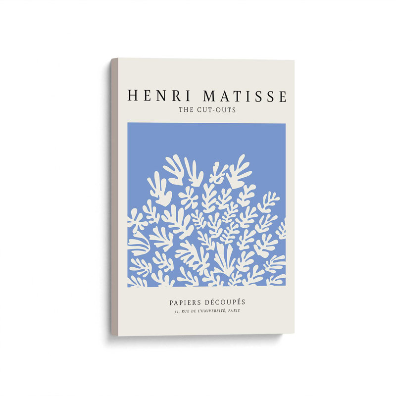 Affiche La Gerbe en bleu Matisse, Toile tendue, H 18 po x l 12 po