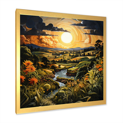Countryside Pastoral Patchwork IV - Landscapes Canvas Wall Art