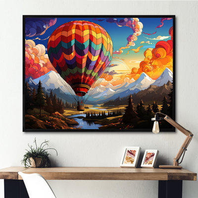 Pop Art, montgolfières, vues aériennes sur toile
