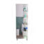 Armoire à linge Miro Reno, quatre tablettes intérieures, finition blanche-1355617649