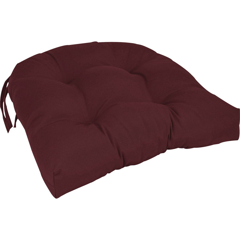 16-inch Indoor Dining Chair Cushion, Burgundy