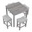 Ensemble de table de salle à manger 5 pièces avec 4 chaises sans dossier-2108121099