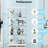 Vinie Floor-Standing Glass Display Cabinet with Tempered Shelves and Doors