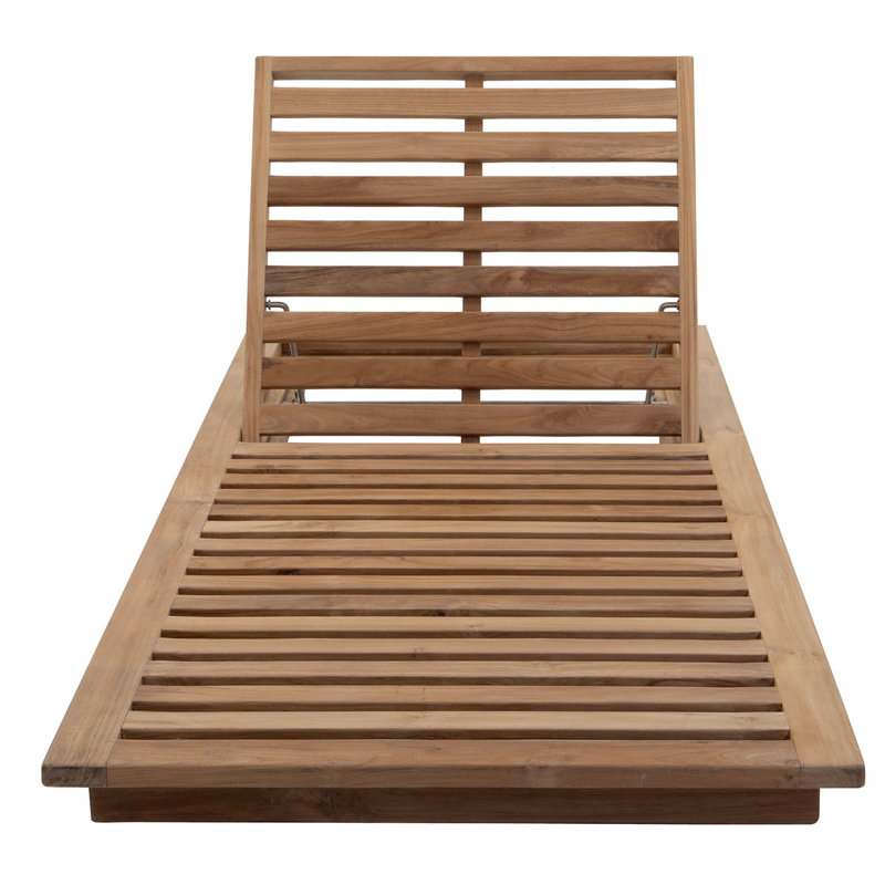 Hermosa Outdoor Teak Chaise Lounge, White