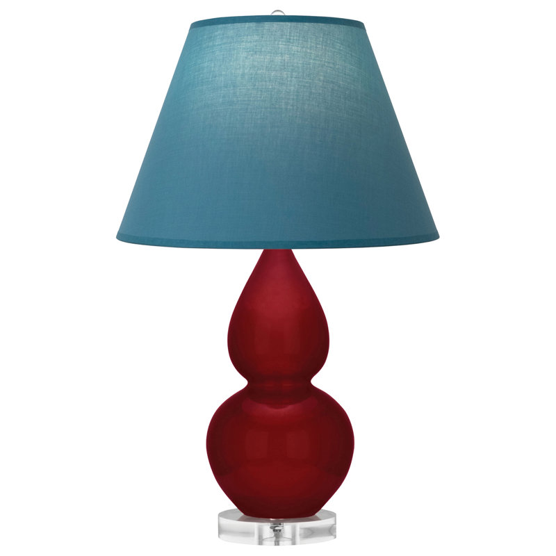 Petite lampe d'appoint à double gourde, Sangria, Bleu vif / gris