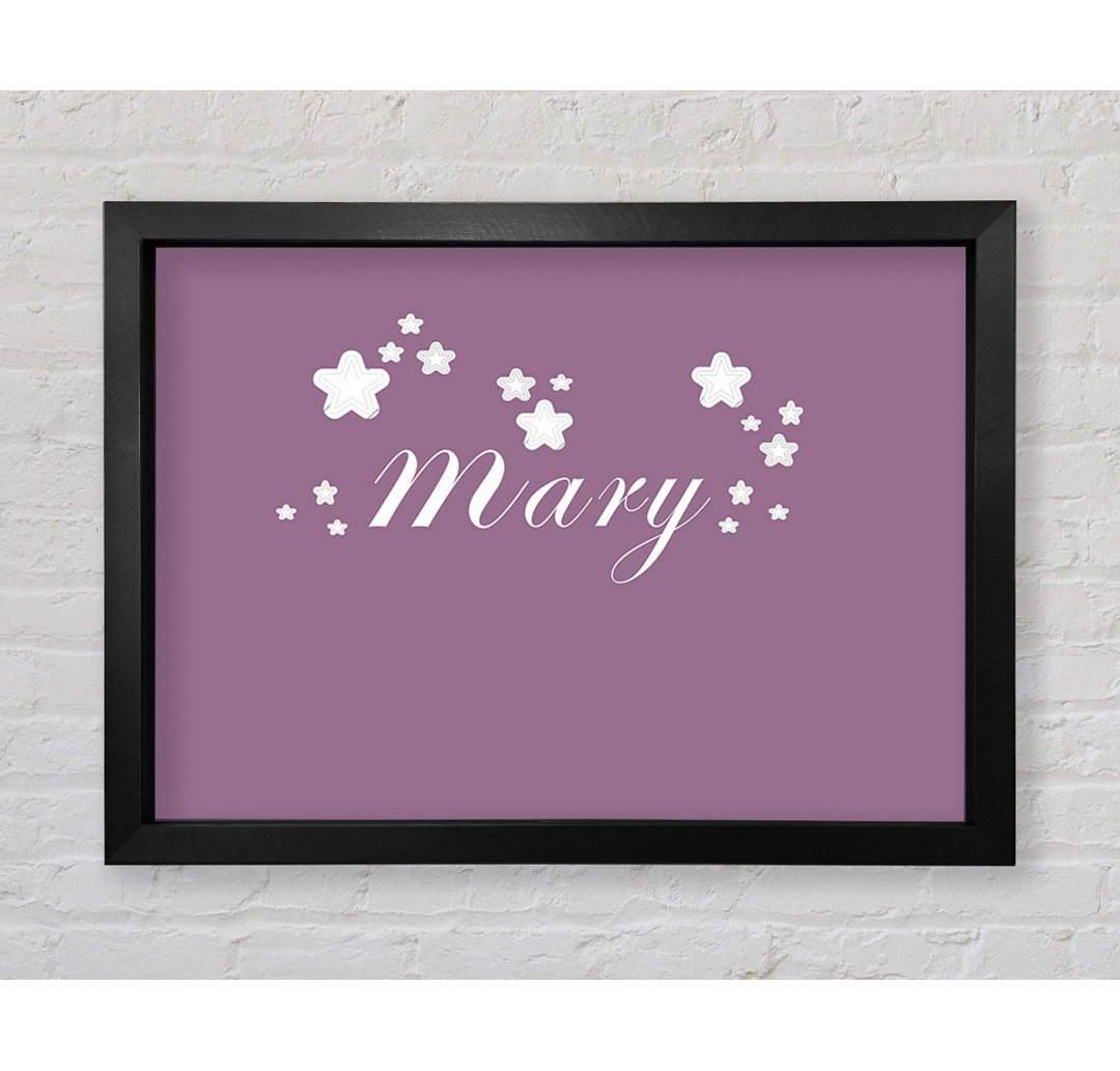 Gerahmtes Poster Girls Room Quote Your Name In Stars Dusty Pink