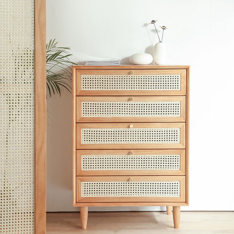Commode décorative en rotin