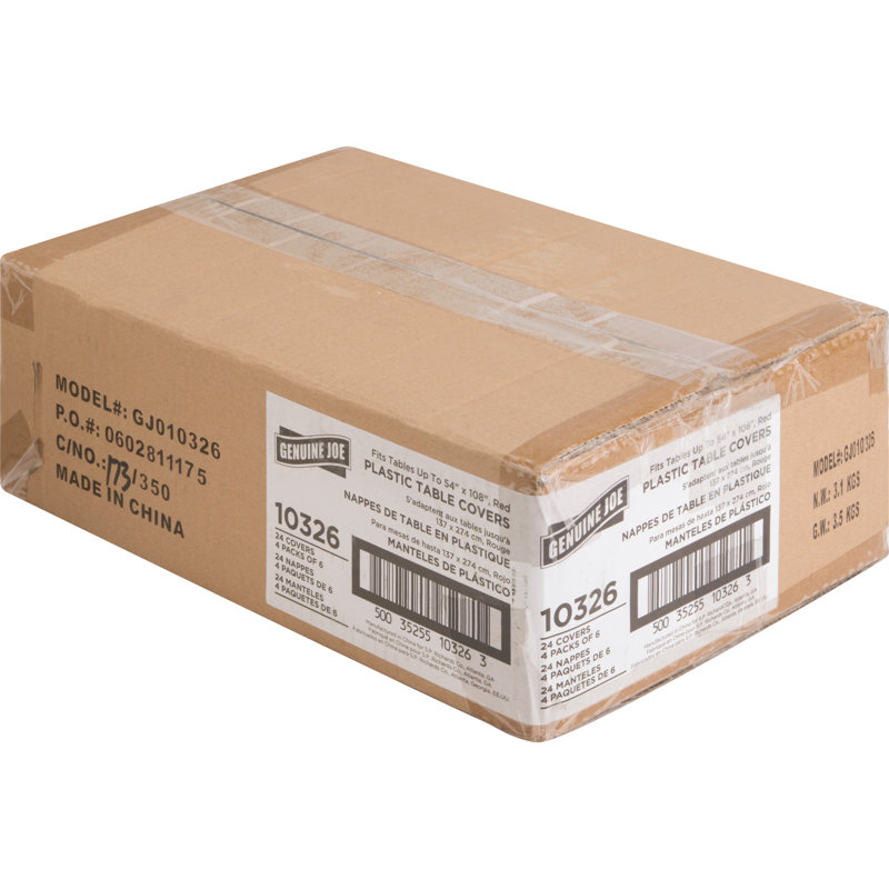 Nappe jetable en plastique basique, Rouge