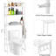 Rangement au-dessus de la toilette Organisateur de salle de bain à 3 niveaux au-dessus de la toilette Support en bois autoportant au-dessus de la toilette avec 4 crochets Noir au-dessus de la toilette pour les toilettes et les toilettes-113844231