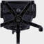 Chaise de bureau noire pivotante avec accoudoirs