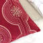 Burnt Orange Damask Embroidered Throw Pillow – Boho Geometric Cushion-125134016