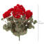 Ensemble de 6 buissons de fleurs de géranium artificiels rouges de 18 po de hauteur