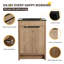 Meuble-lavabo sur pied simple avec plateau en céramique 24 po Bellalynn, meuble-lavabo sur pied avec 2 portes et 1 tablette réglable-1258071358