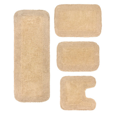 Aceyon 4 Piece Cotton Bath Rug Set