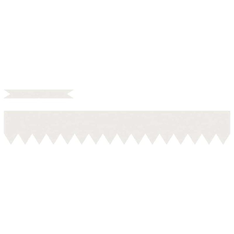 Bordure de pelouse vidaXL 20 pièces blanc 100 x 0,05 x 20 cm acier laminé à froid, 3,3 pi X P 0,7 pi H, Blanc