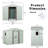 8Ft X 4Ft White Metal Outdoor Storage Shed - Galvanized Iron Structure, Punched Vents For Superior Air Circulation, Sliding Doors, Padlock, Easy Assembly Kit In Robust Frame, Vents, Doors With Lock,
