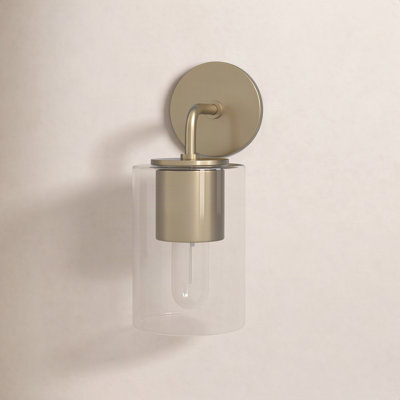 Kassia Single Light Glass Dimmable Armed Sconce