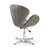 Raspberry Wool Blend Upholstered Swivel Balloon Chair-1773073063