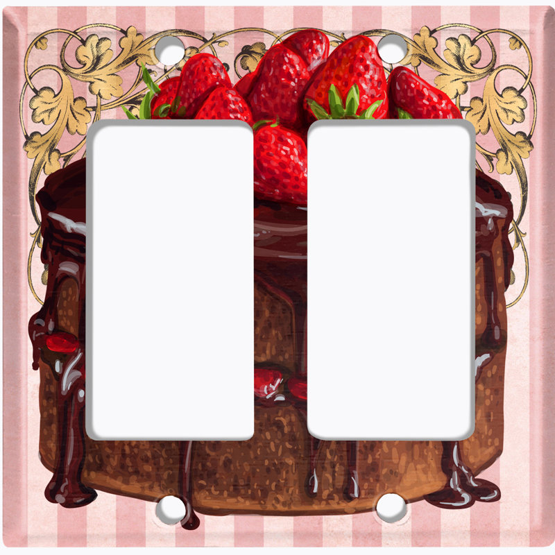 Plaque murale berçante à 2 bandes Strawberry Layered