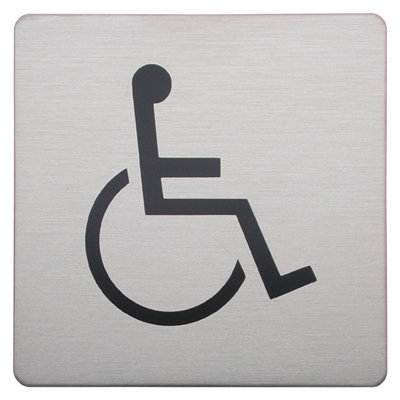 Sula Square Disabled Sign in Brushed