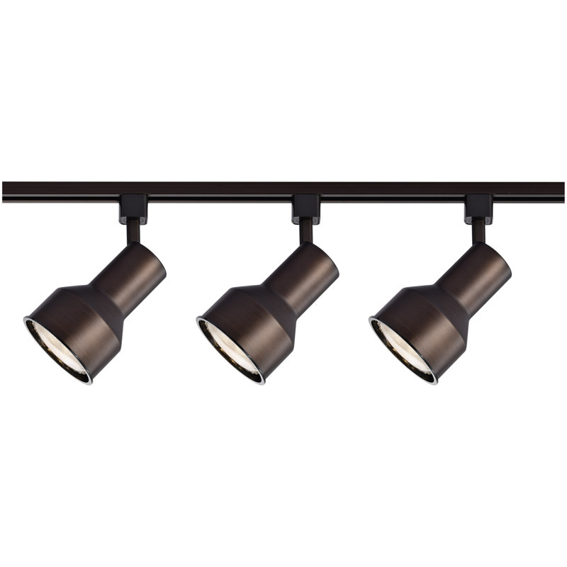 Russet Bronze 3-Light Step Cylinder Track Kit