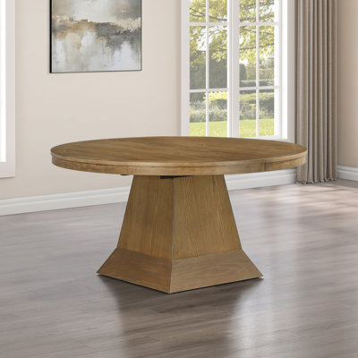 60" Extendable Oak Dining Table