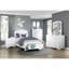 Élégante table de chevet avec deux tiroirs de rangement, meubles de chambre à coucher de style transitionnel, 1 pièce-720336109