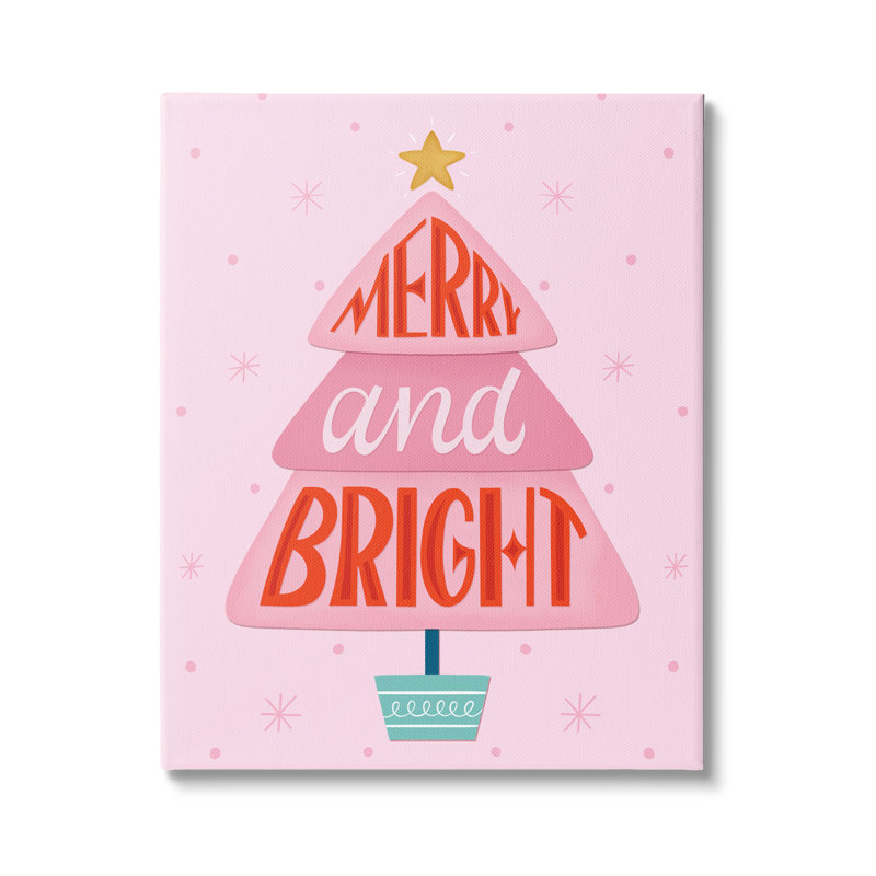 Merry & Bright, Toile tendue, H 40 po x l 30 po x P 1,5 po