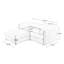 Élégant canapé 2 places en chenille avec siège de rangement repose-pieds, dossier cylindrique et accoudoirs, causeuse moderne en tissu avec espace de rangement caché-1669389691