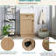 Meuble-lavabo 18,5 po, aspect rustique, lavabo en résine, armoire, étagères réglables, poignées, fonction de fermeture en douceur, meuble-lavabo compact avec armoires réversibles, étagères pour rangement flexible