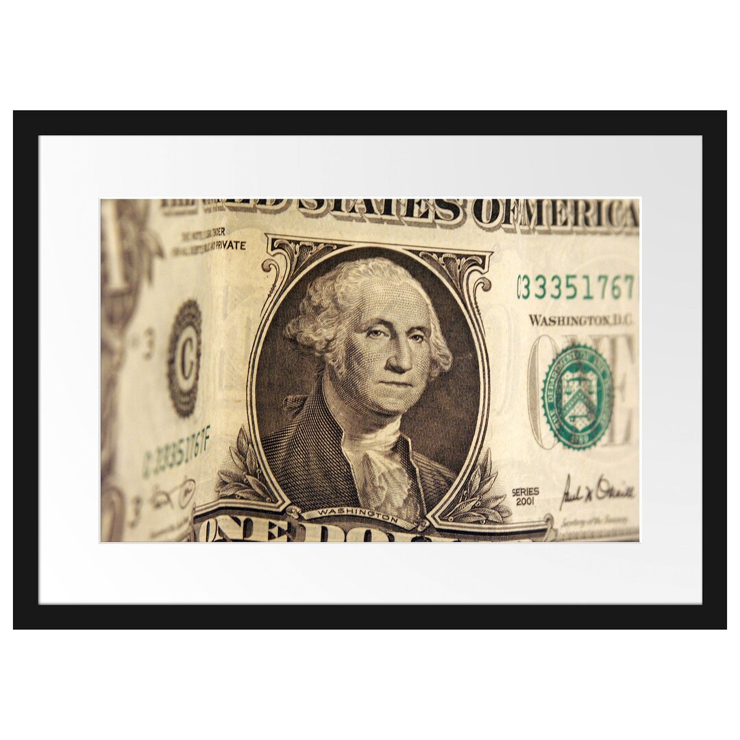 Dollar Banknote Gerahmter Fotodruck Poster