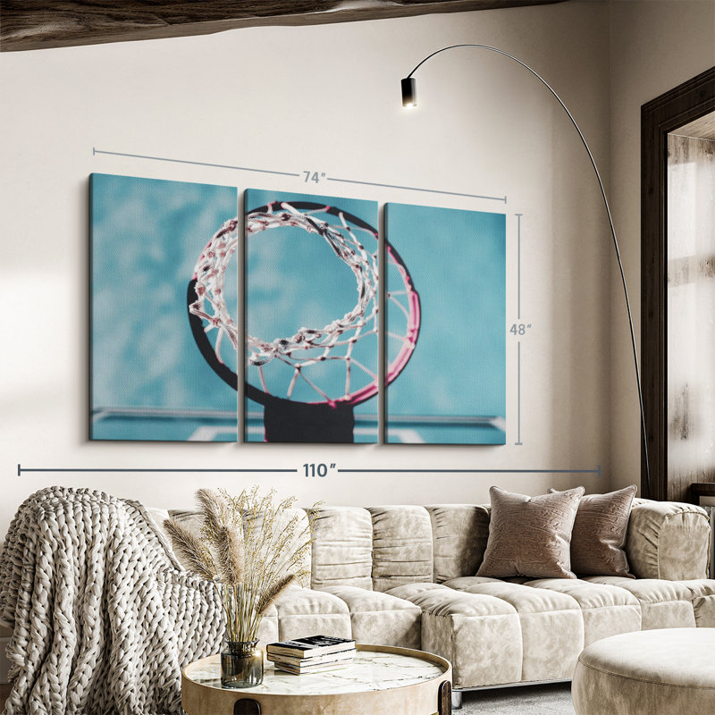 «Basketball Hoop», 3 pièces, H 48 po x l 74 po x P 1,25 po