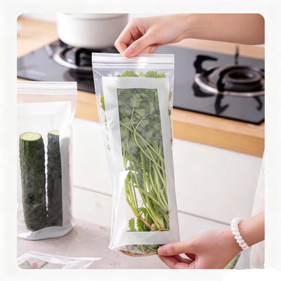 Sac à main citrouille, ensemble de 15 sacs de conservation transparents transparents à double fermeture éclair, sacs de congélation sans BPA, sacs hermétiques pour une organisation optimale des aliments au réfrigérateur