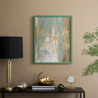«Christmas Holiday Art CLX III», reproduction d'art encadrée - bois massif