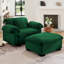 Fauteuil moelleux en velours, pour le rangement et le confort Chaise d'appoint avec coussins, rangement, lecture confortable